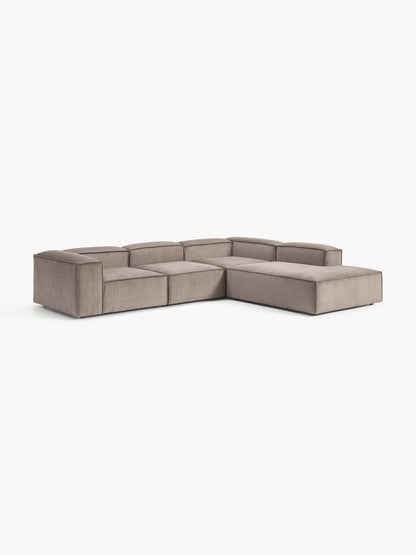 Draggery Lennon XL Modular Corner Sofa with Corduroy Cover, 4-Seater