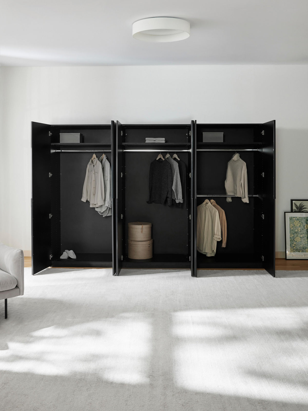 Draggery Leon Wardrobe, Modular, Hinged-Door, 300 cm Wide, in Various Sizes