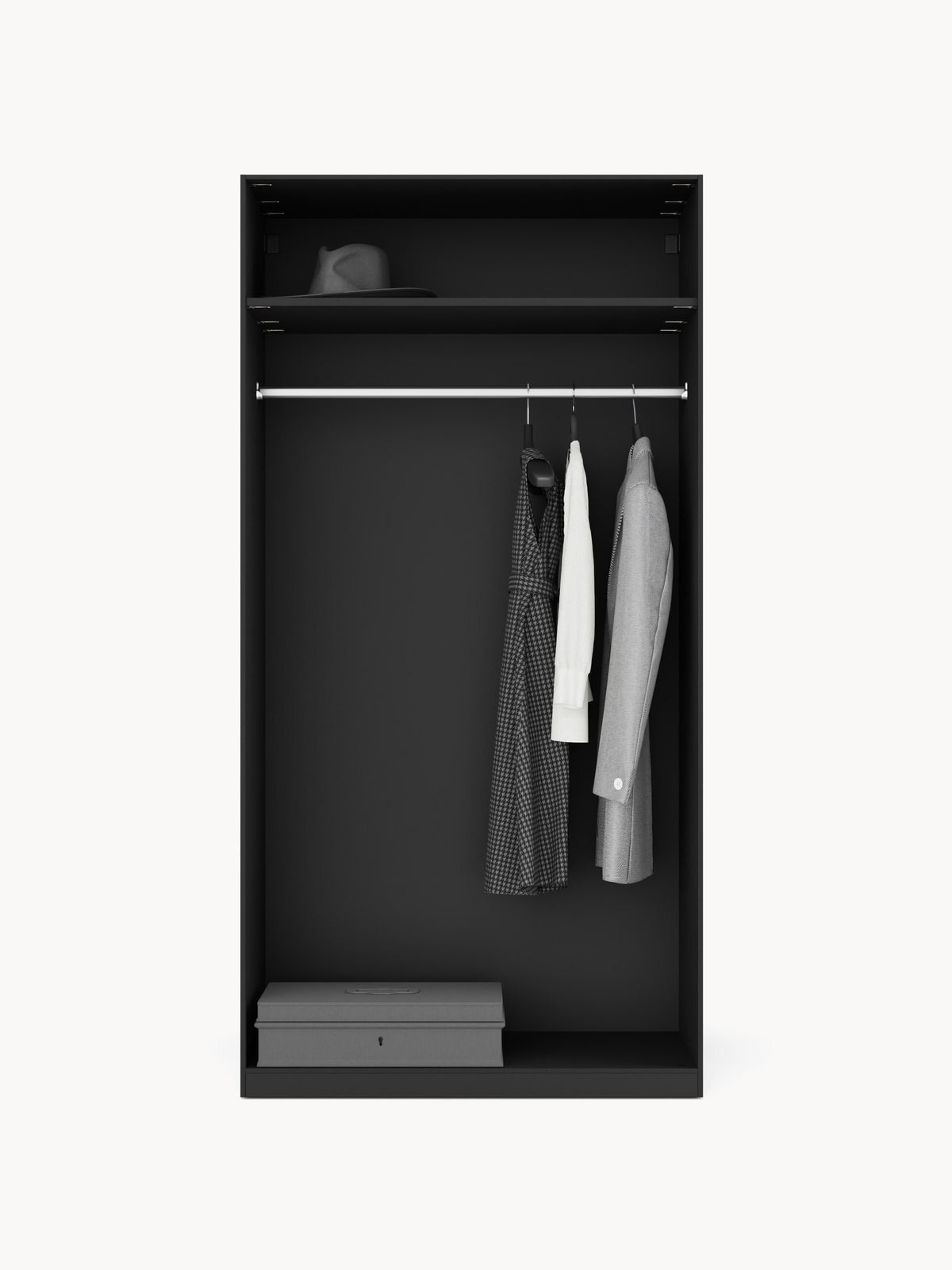 Draggery Leon Wardrobe with Hinged Doors, Modular, 100 cm Wide, in Various Sizes