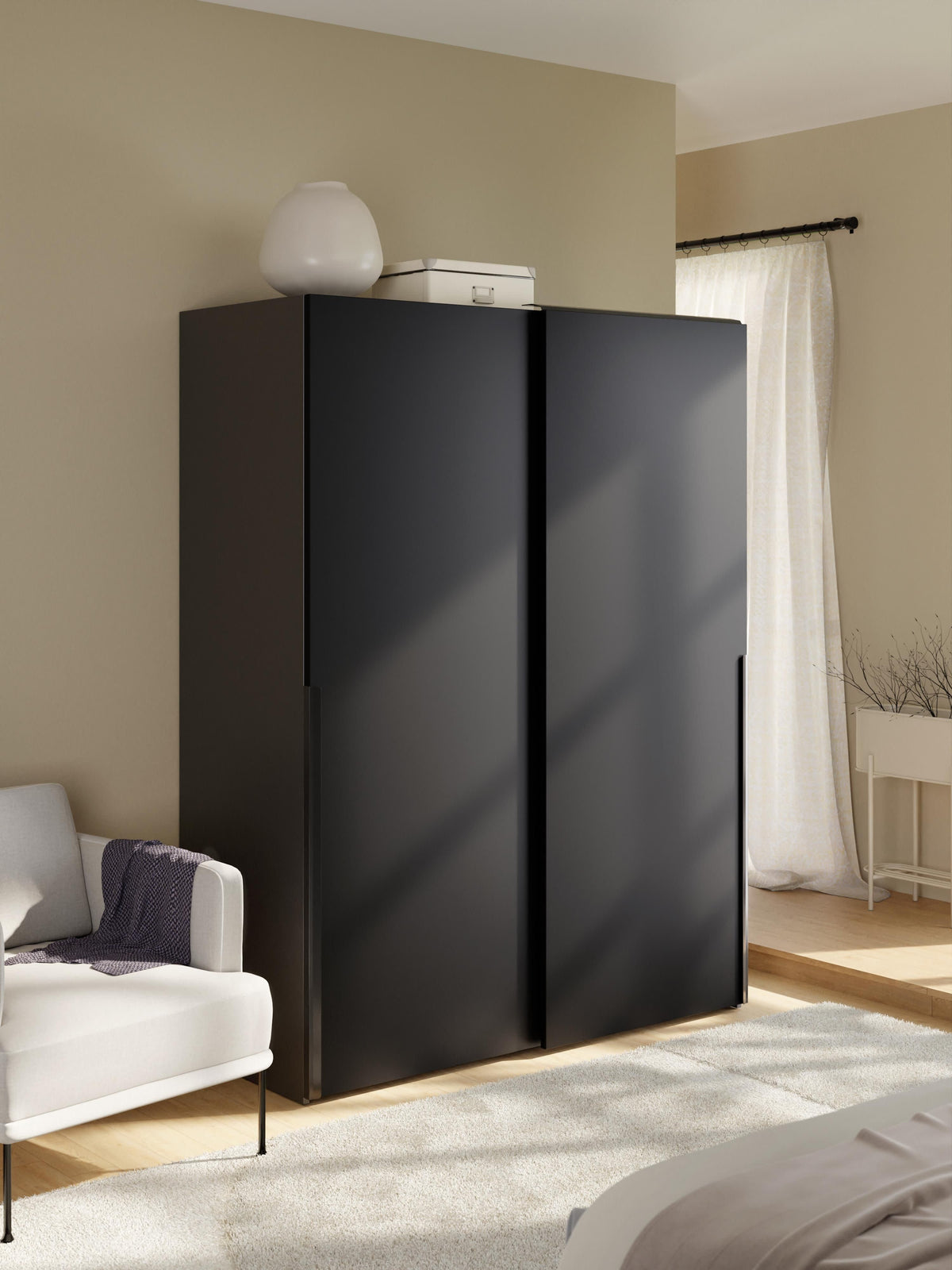 Draggery Leon Wardrobe with Sliding Doors, Modular, 150 cm Wide, in Various Sizes