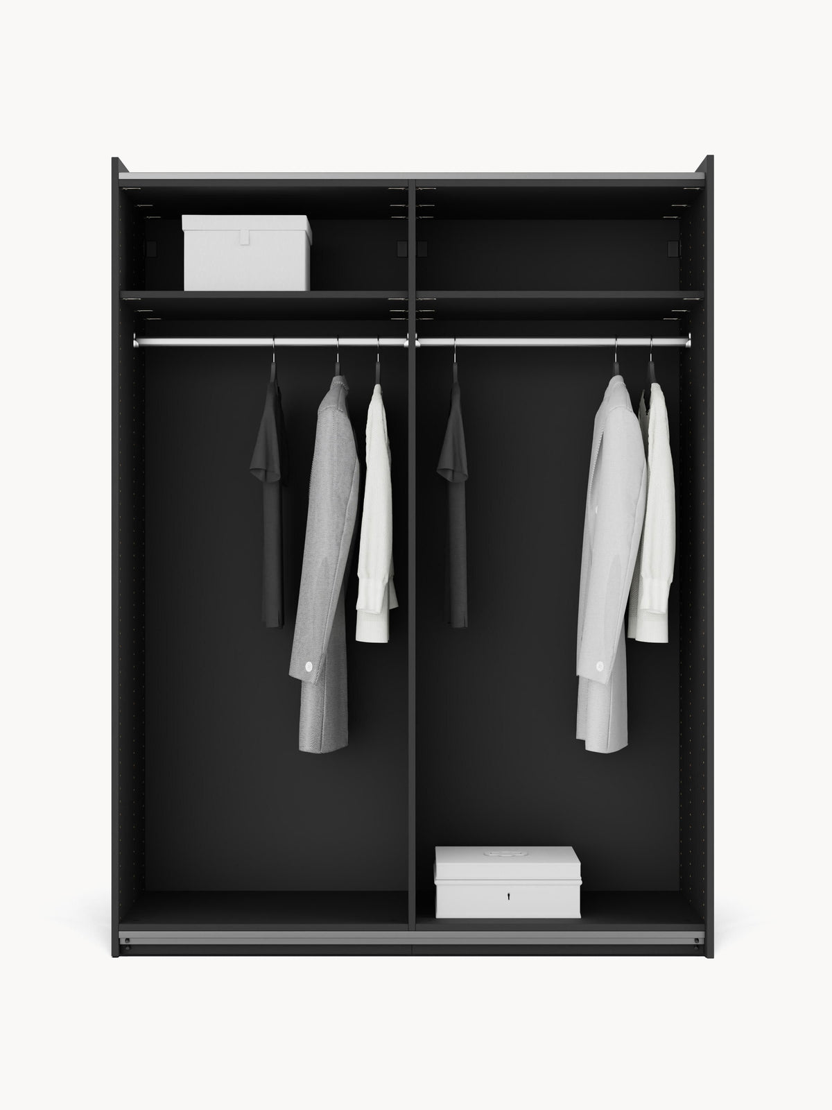 Draggery Leon Wardrobe with Sliding Doors, Modular, 150 cm Wide, in Various Sizes
