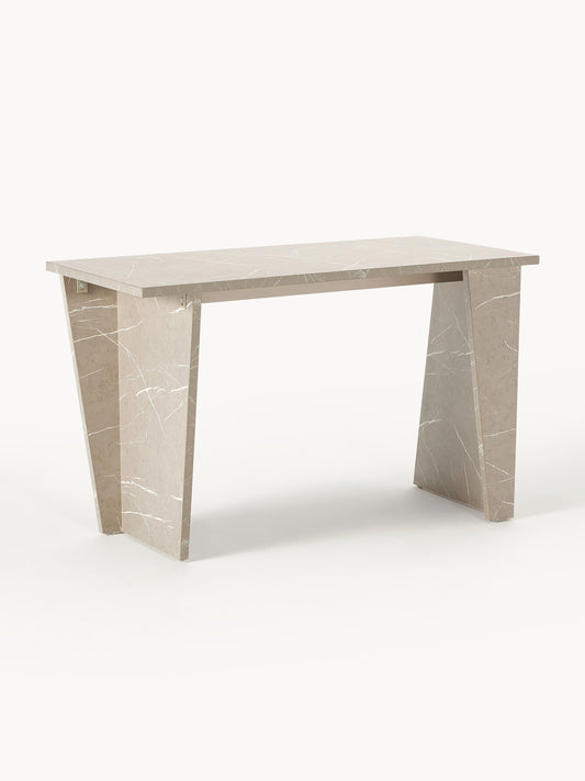 Draggery Liam Desk with Travertine-Look Finish