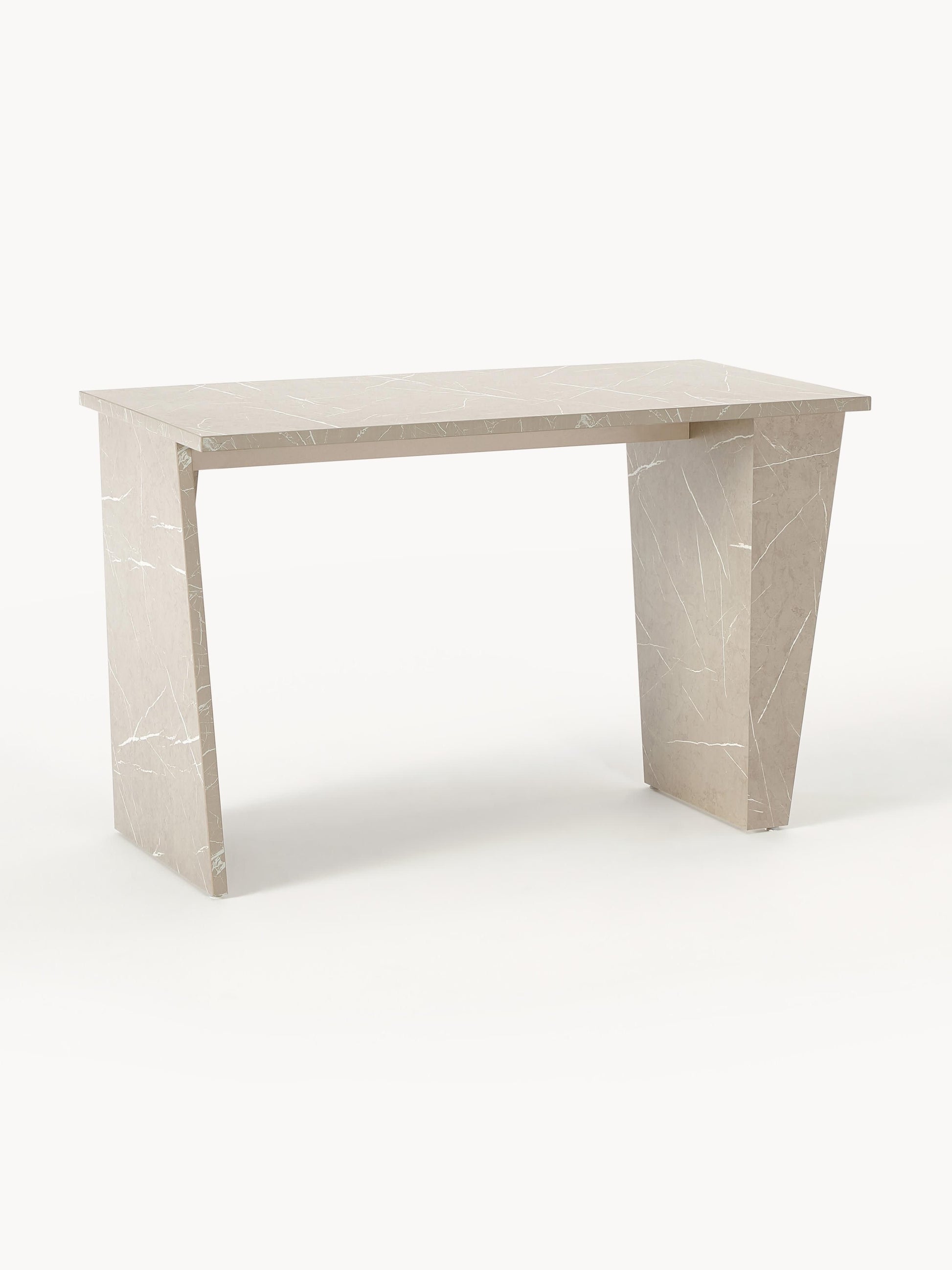 Draggery Liam Desk with Travertine-Look Finish