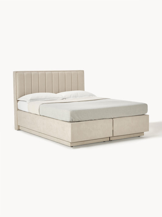 Draggery Livia Box Spring Bed Frame with Storage