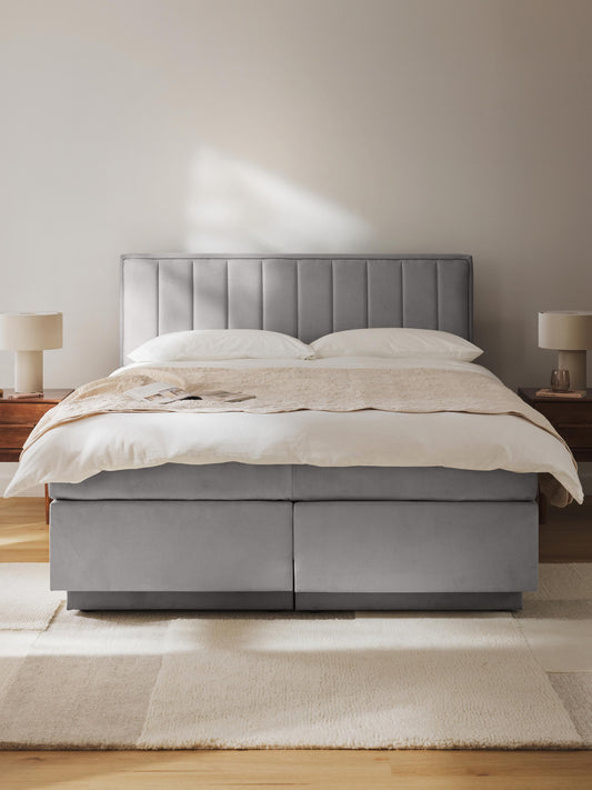 Draggery Livia Box Spring Bed Frame with Storage
