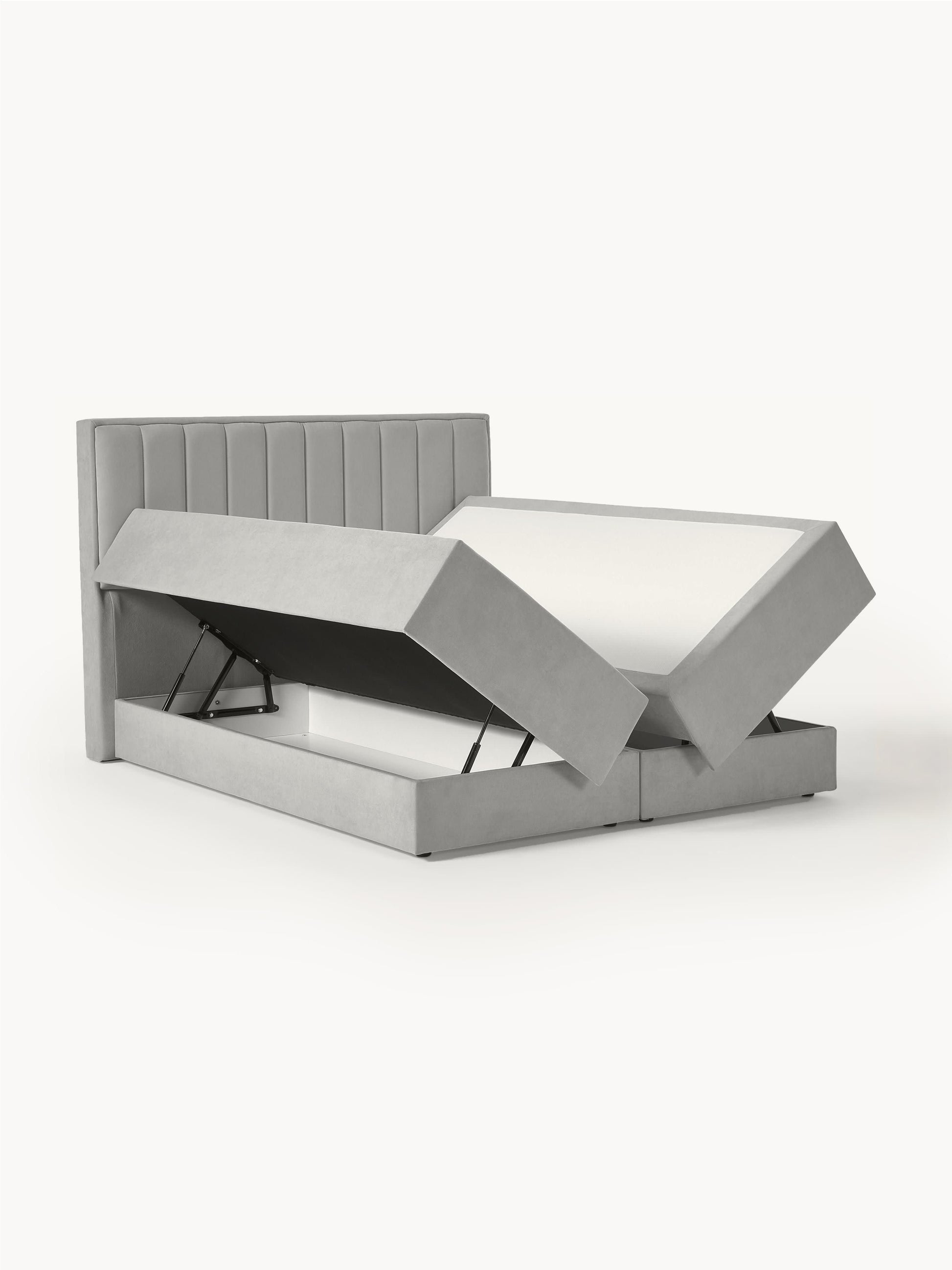 Draggery Livia Box Spring Bed Frame with Storage