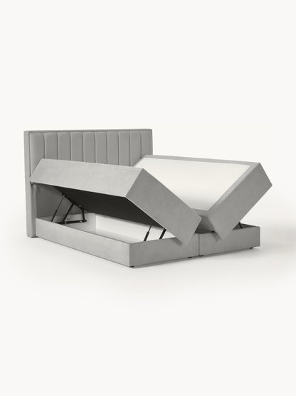 Draggery Livia Box Spring Bed Frame with Storage