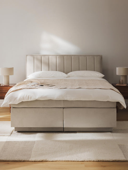 Draggery Livia Box Spring Bed Frame with Storage