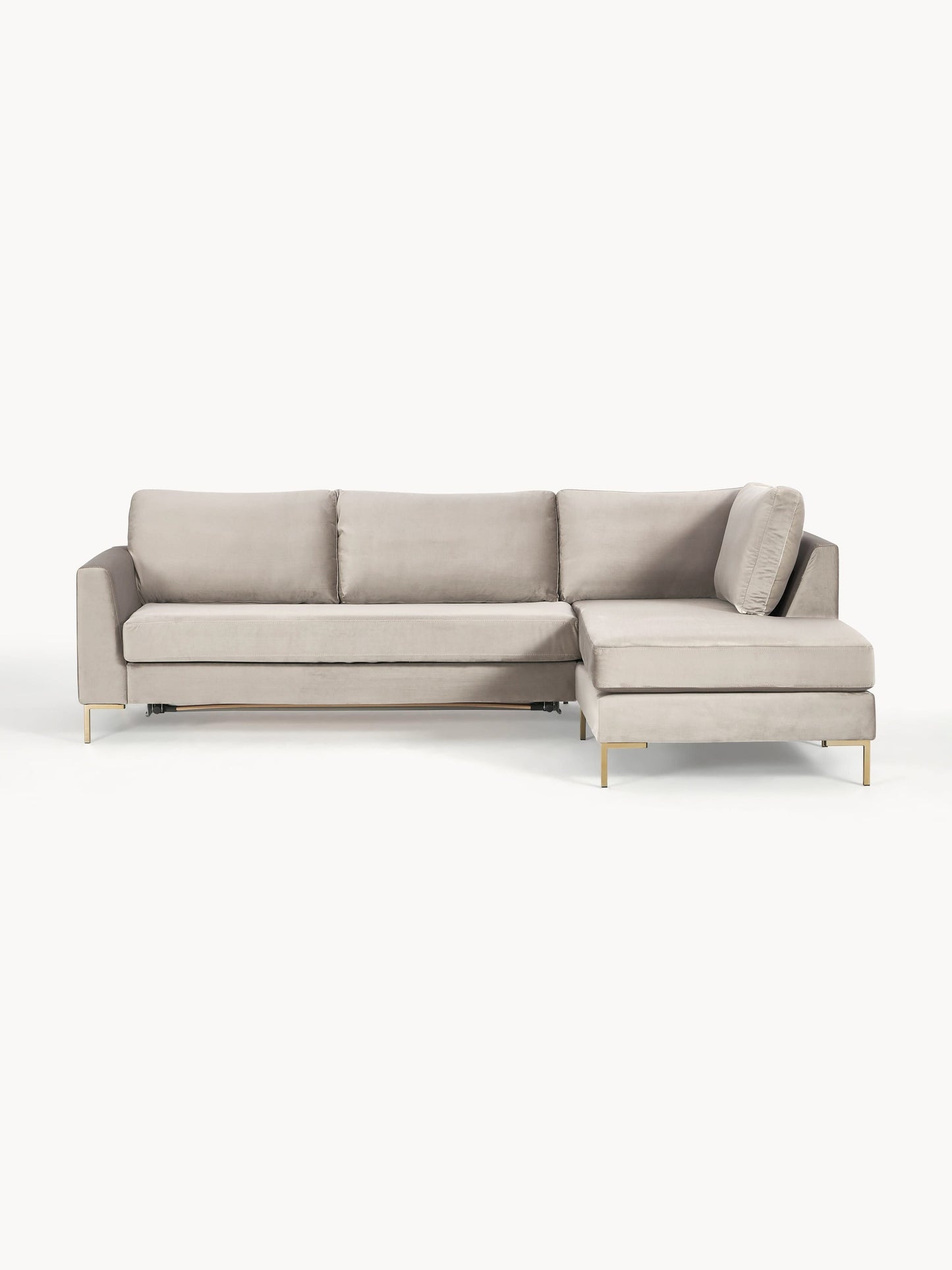 Draggery Luna Sofa Bed with Velvet Cover and Mattress, 3-Seater