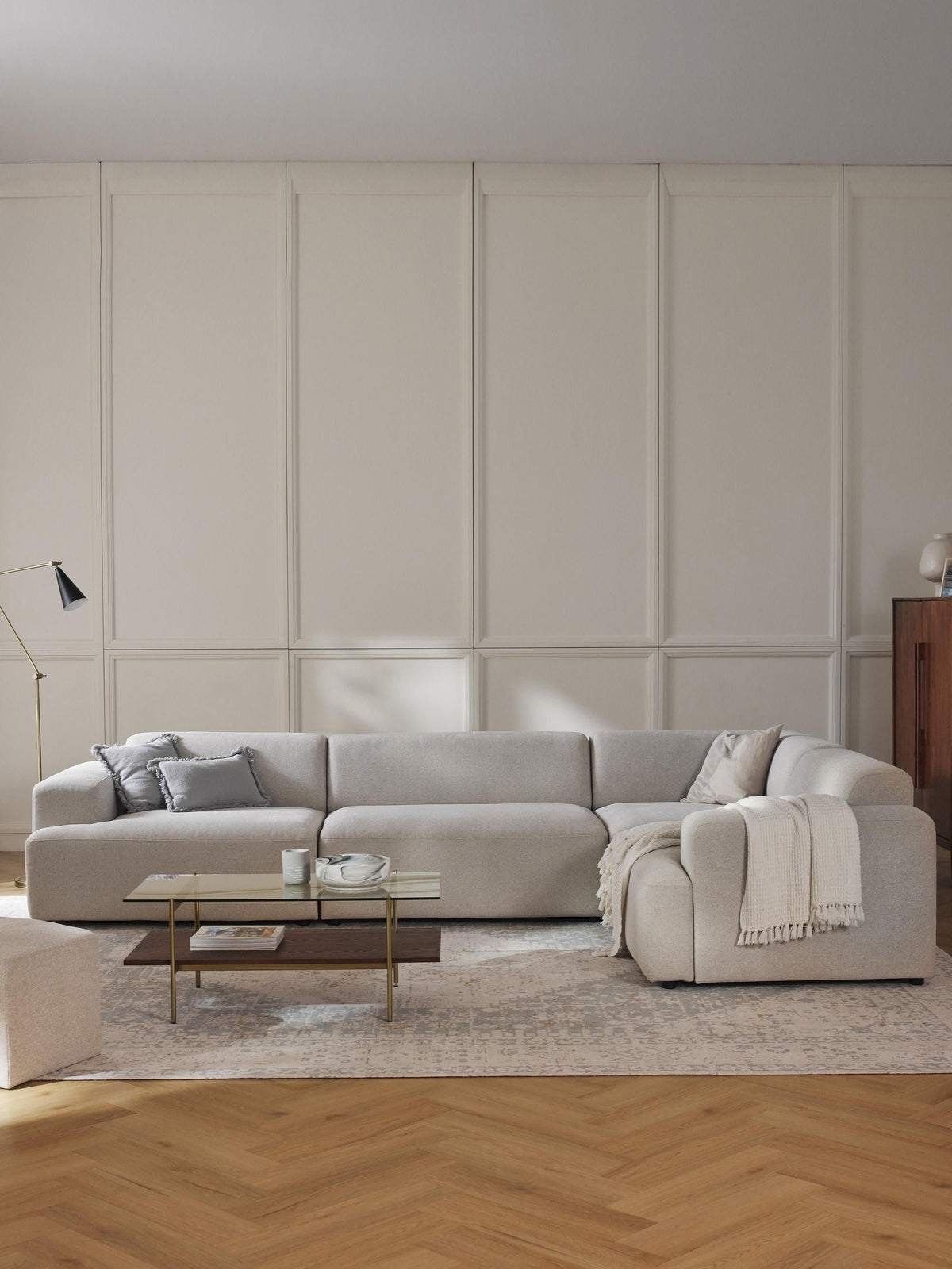 Draggery Melva Corner Sofa: Large, 4-Seater