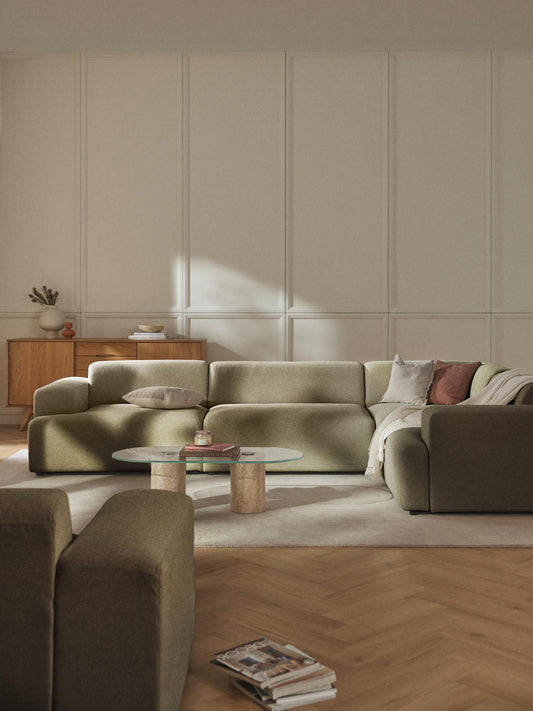 Draggery Melva Corner Sofa: Large, 4-Seater
