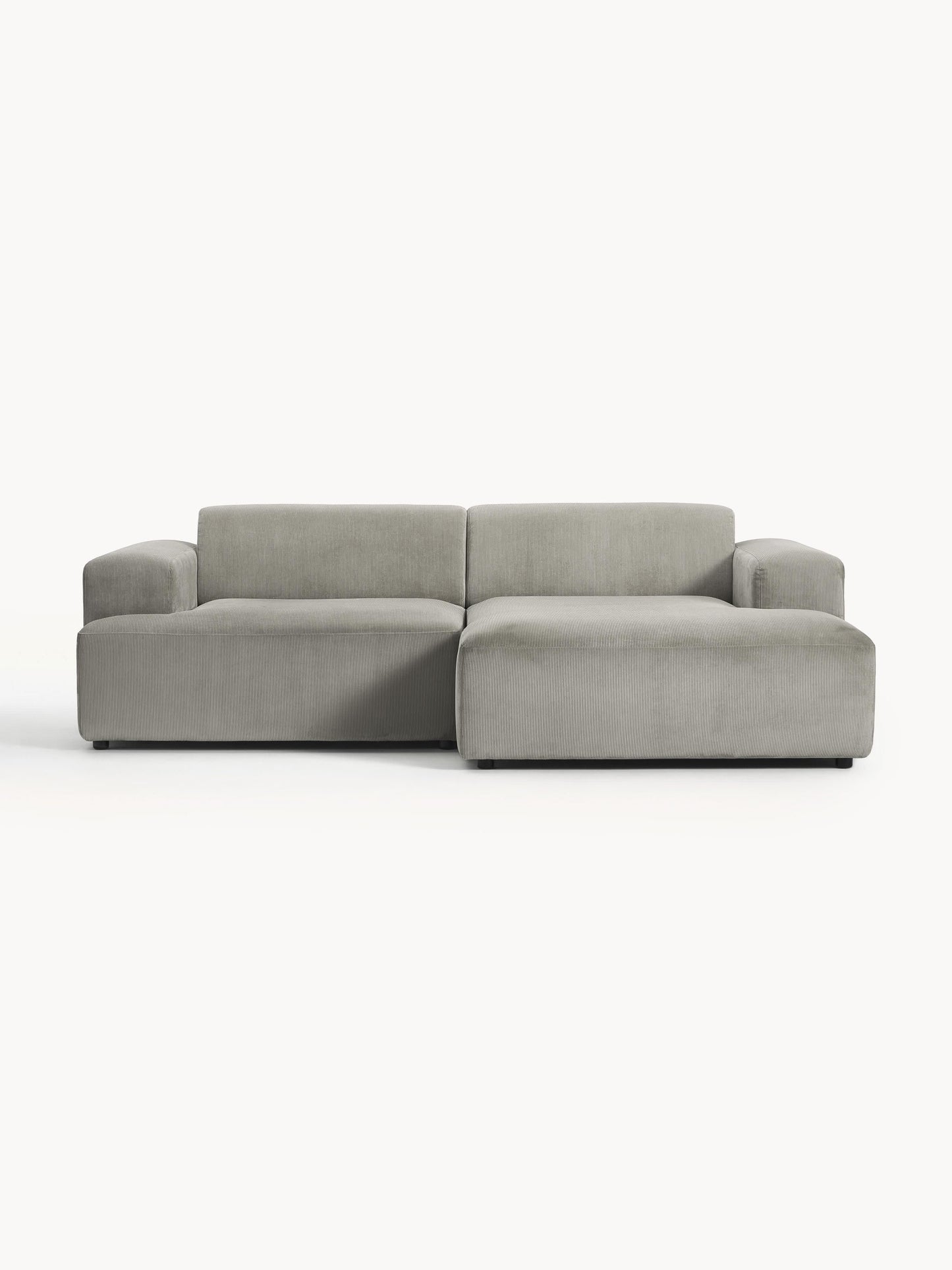 Draggery Melva Corner Sofa with Corduroy Cover, 3-Seater