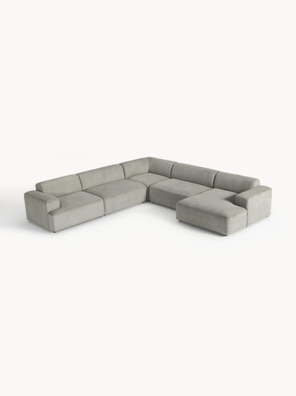 Draggery Melva Corner Sofa with Corduroy Cover, XL