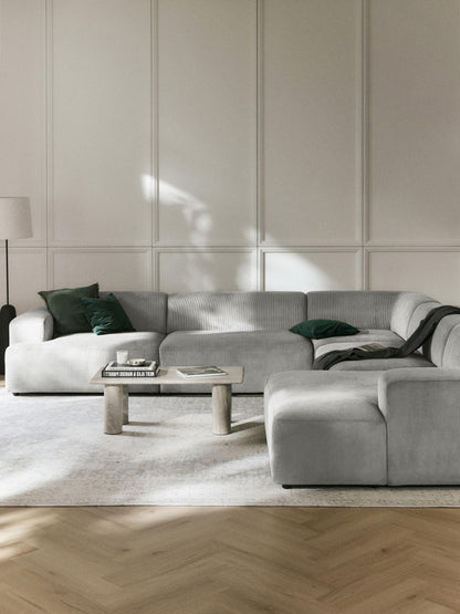 Draggery Melva Corner Sofa with Corduroy Cover, XL