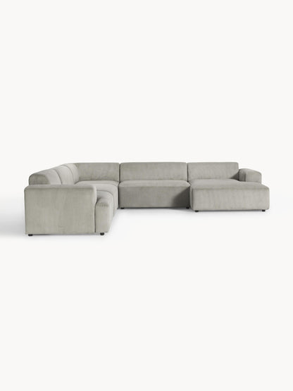 Draggery Melva Corner Sofa with Corduroy Cover, XL