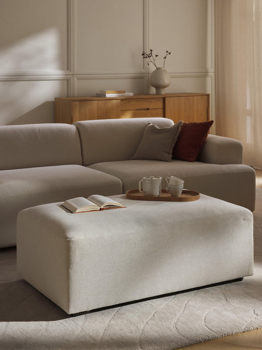 Draggery Melva Ottoman in Size XL, W 116 x D 72 cm