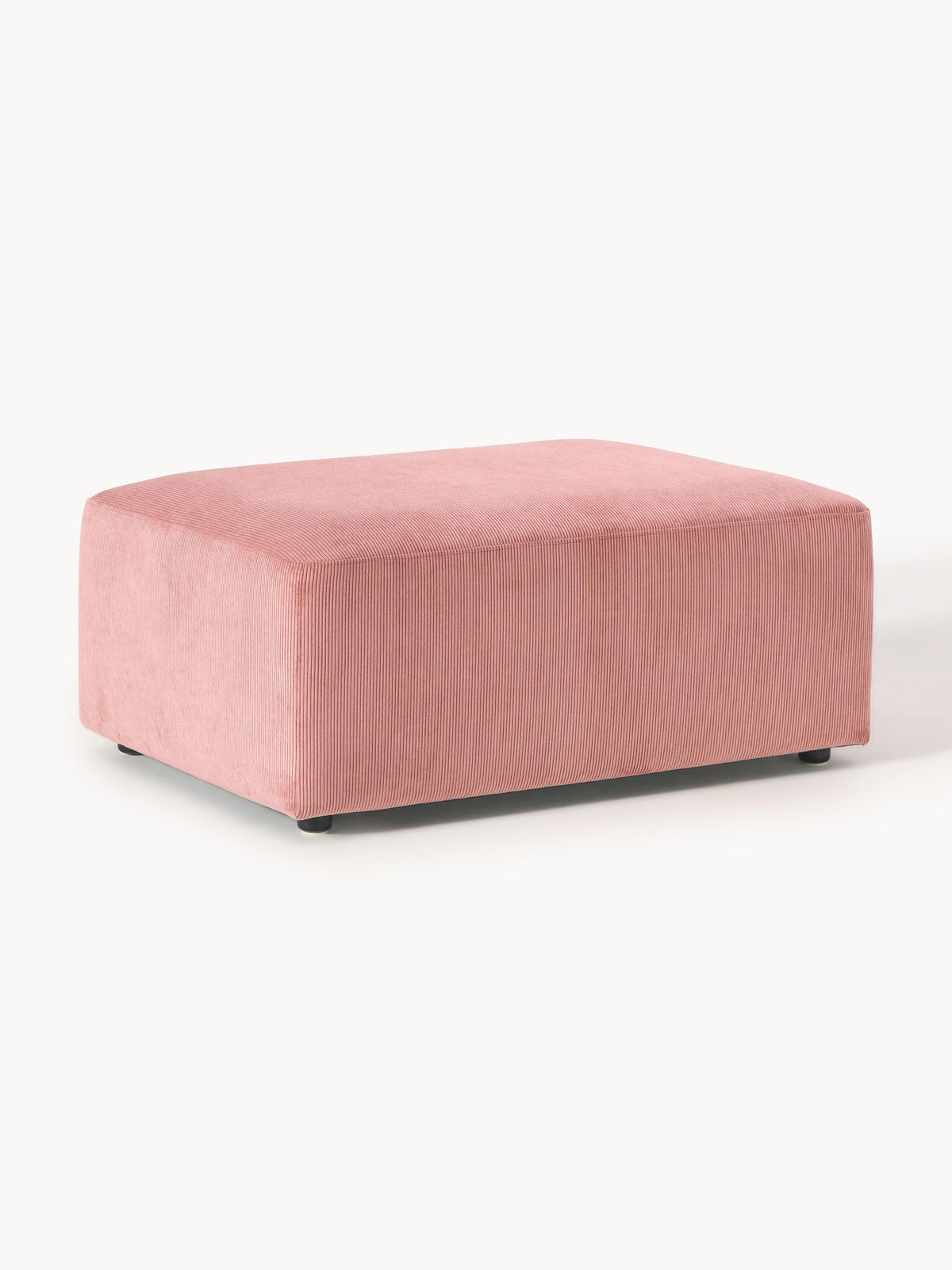 Draggery Melva Stool with Corduroy Cover, W 99 x D 72 cm