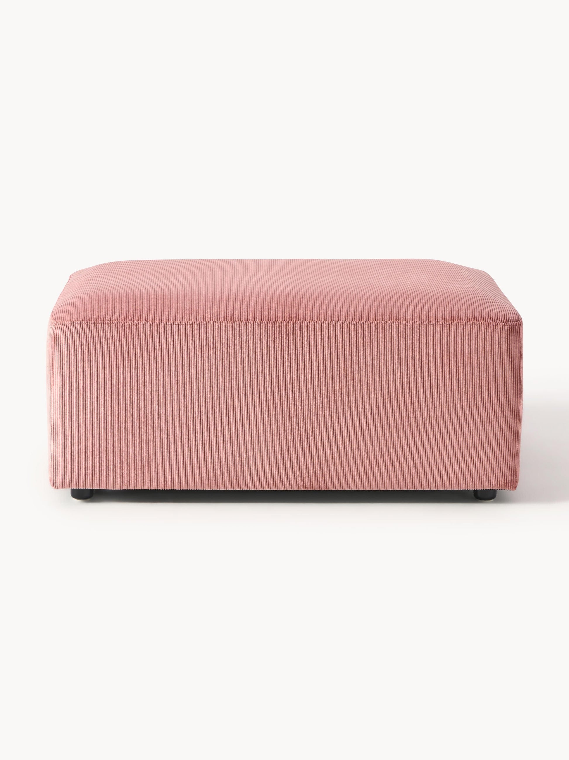 Draggery Melva Stool with Corduroy Cover, W 99 x D 72 cm