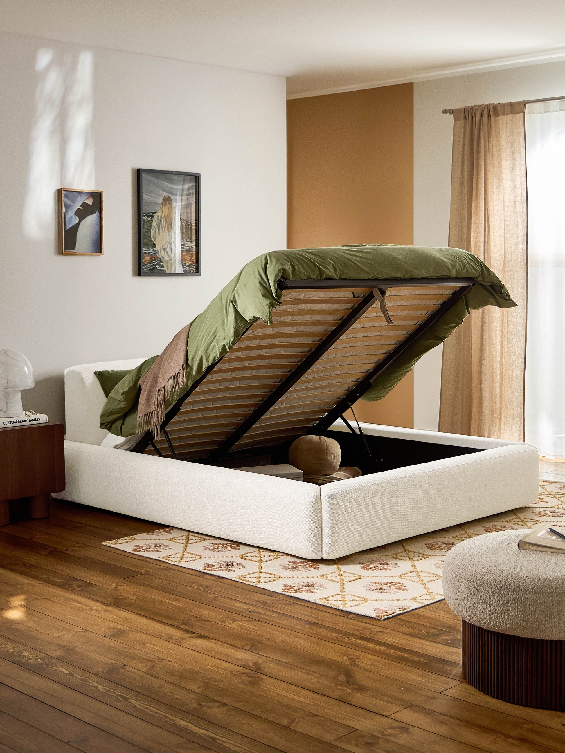 Draggery Melva Upholstered Bed Frame with Storage