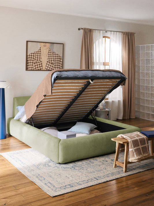 Draggery Melva Upholstered Bed Frame with Storage