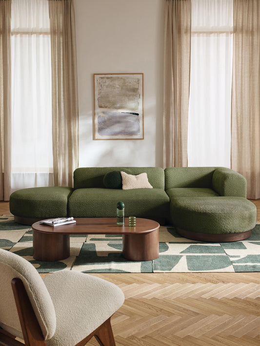 Draggery Natalie Modular Corner Sofa with Teddy Bouclé Cover