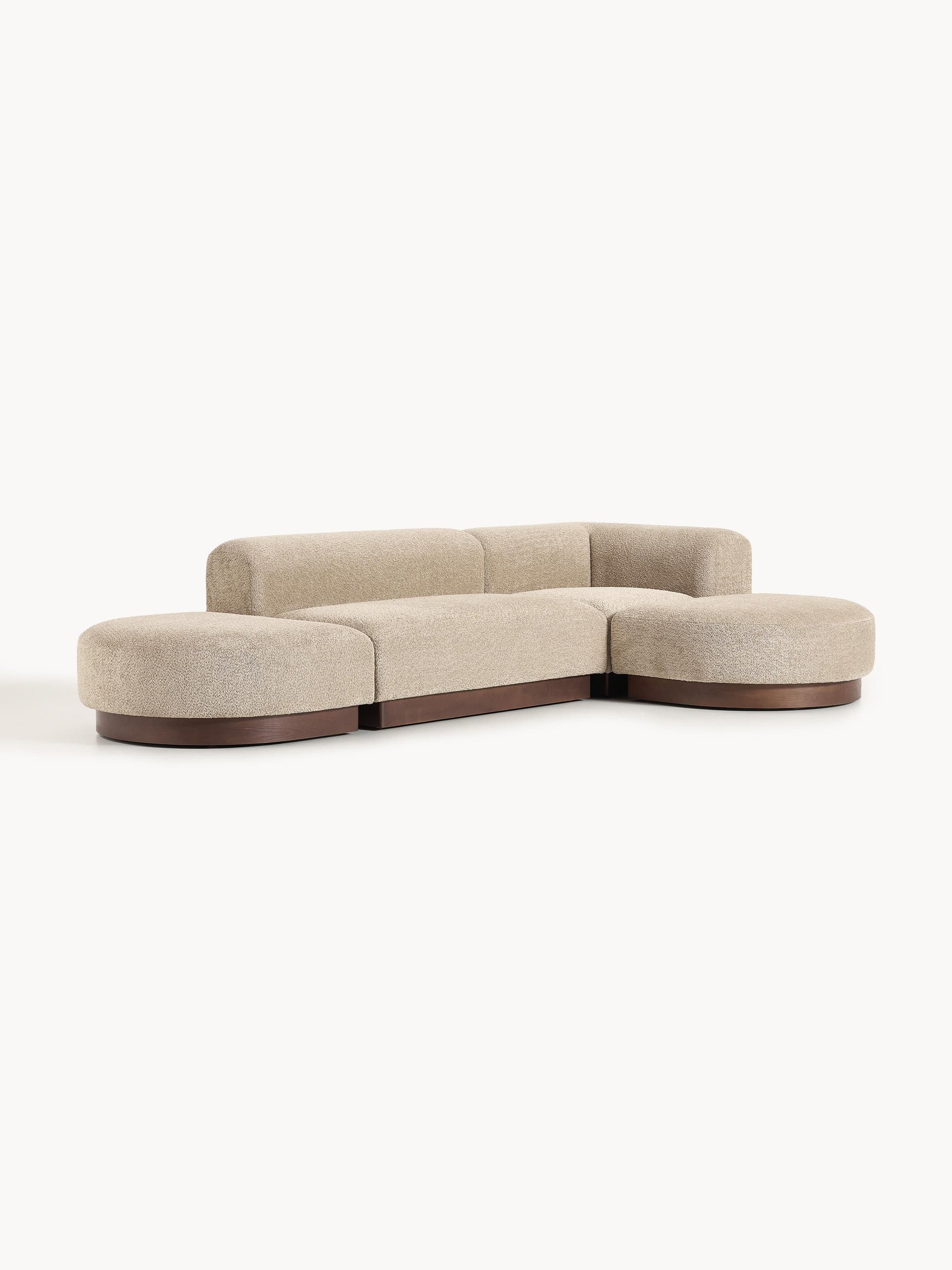 Draggery Natalie Modular Corner Sofa with Teddy Bouclé Cover