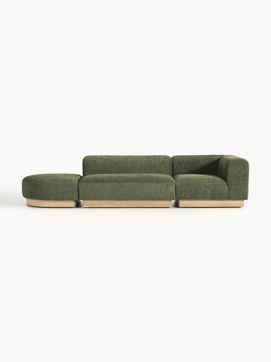 Draggery Natalie Teddy Bouclé Modular Ottoman with Stool (Left/Right)