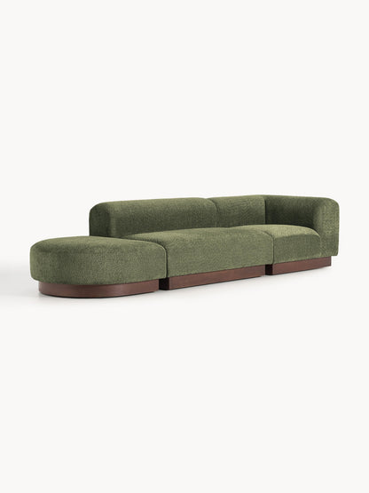 Draggery Natalie Teddy Bouclé Modular Ottoman with Stool (Left/Right)
