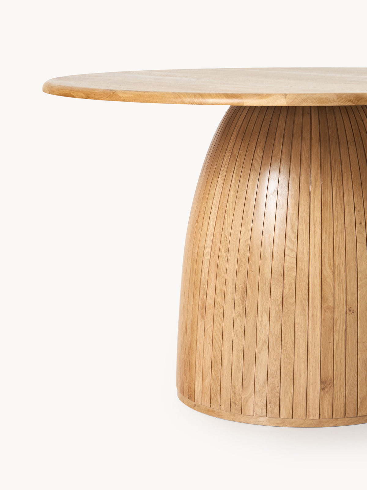 Draggery Nelly Fluted-Texture Round Dining Table, in Various Sizes
