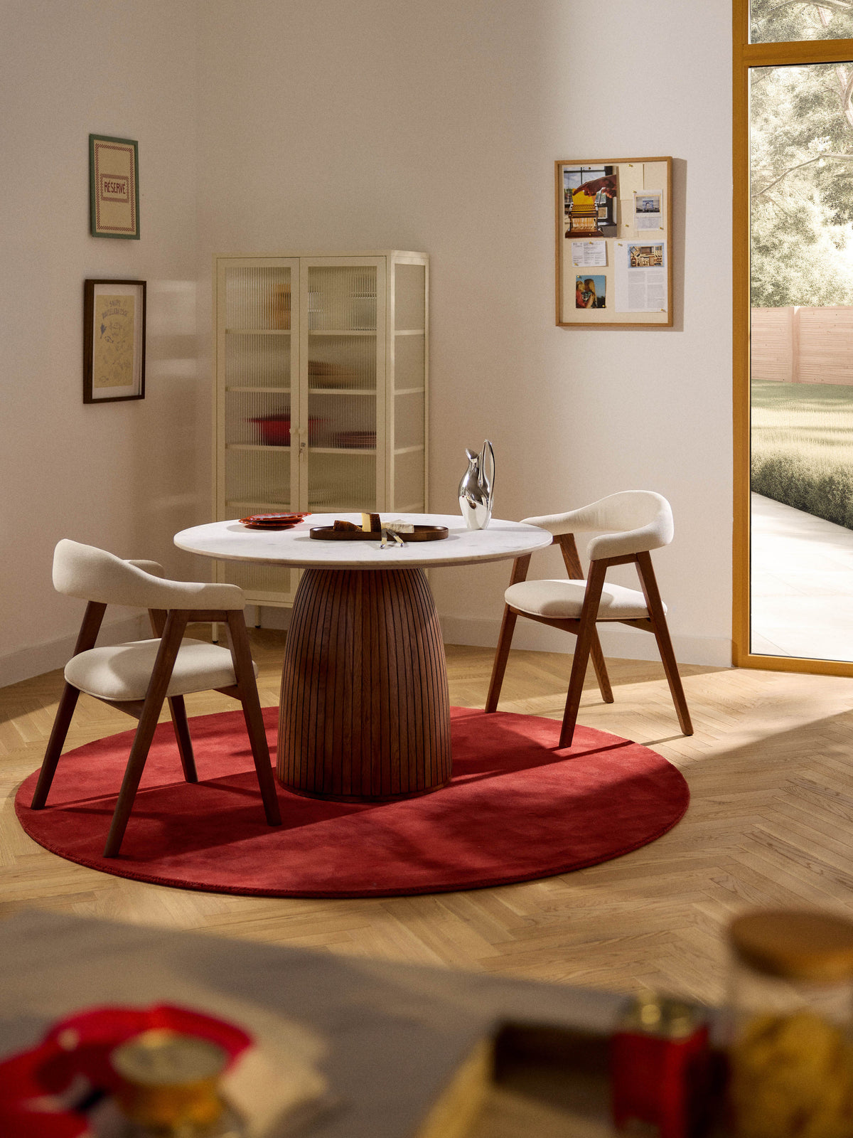 Draggery Nelly Round Dining Table, Tabletop in Marble, Ø 115 cm