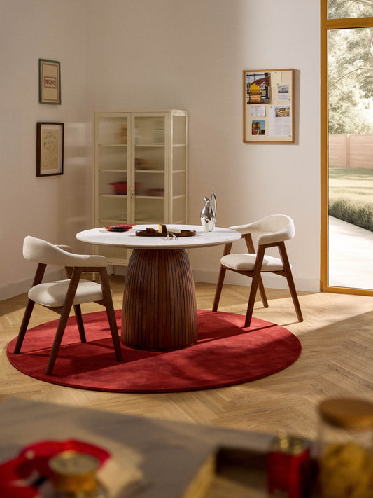 Draggery Nelly Round Dining Table, Tabletop in Marble, Ø 115 cm