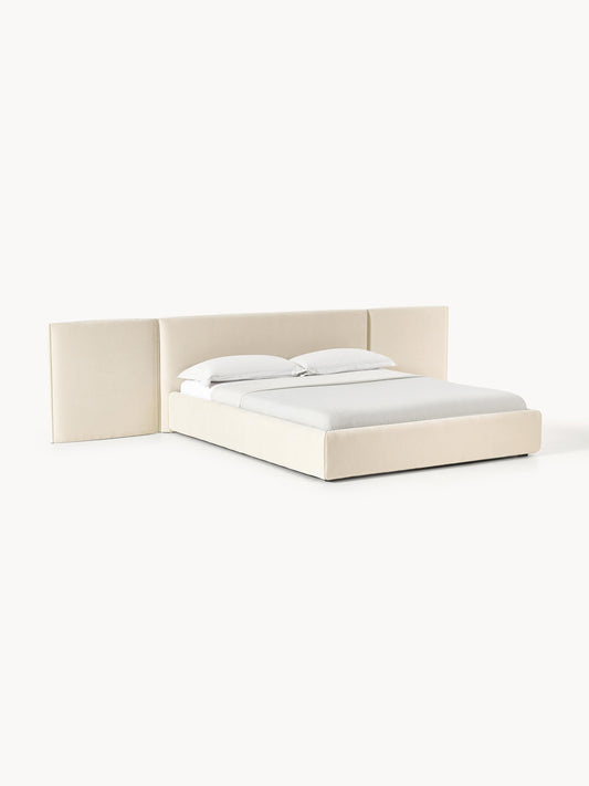 Draggery Otis Upholstered Bed Frame with Folding Headboard