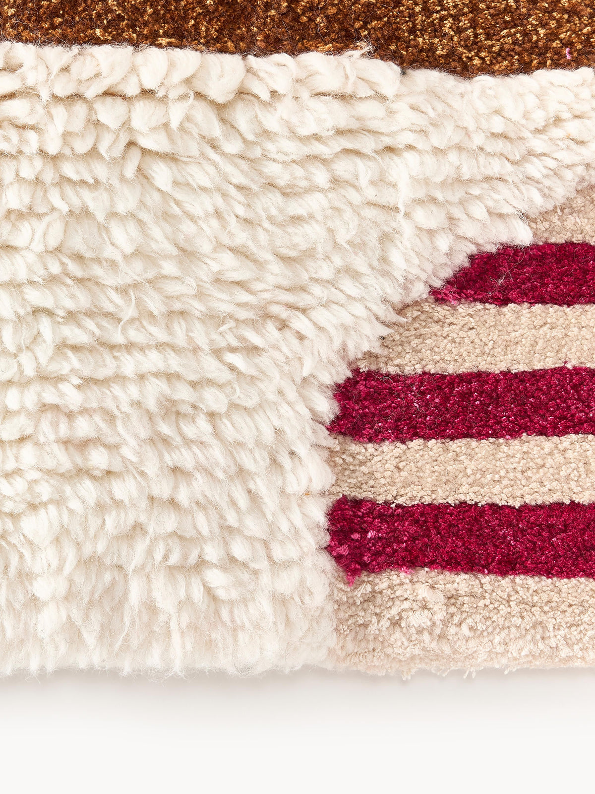 Draggery Rosco Wool Rug with High-Low Texture, Tufted by Hand