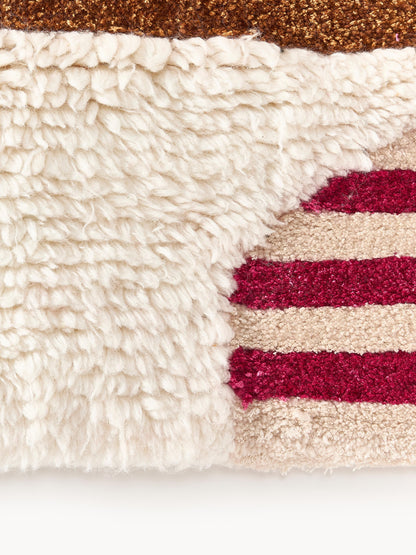 Draggery Rosco Wool Rug with High-Low Texture, Tufted by Hand