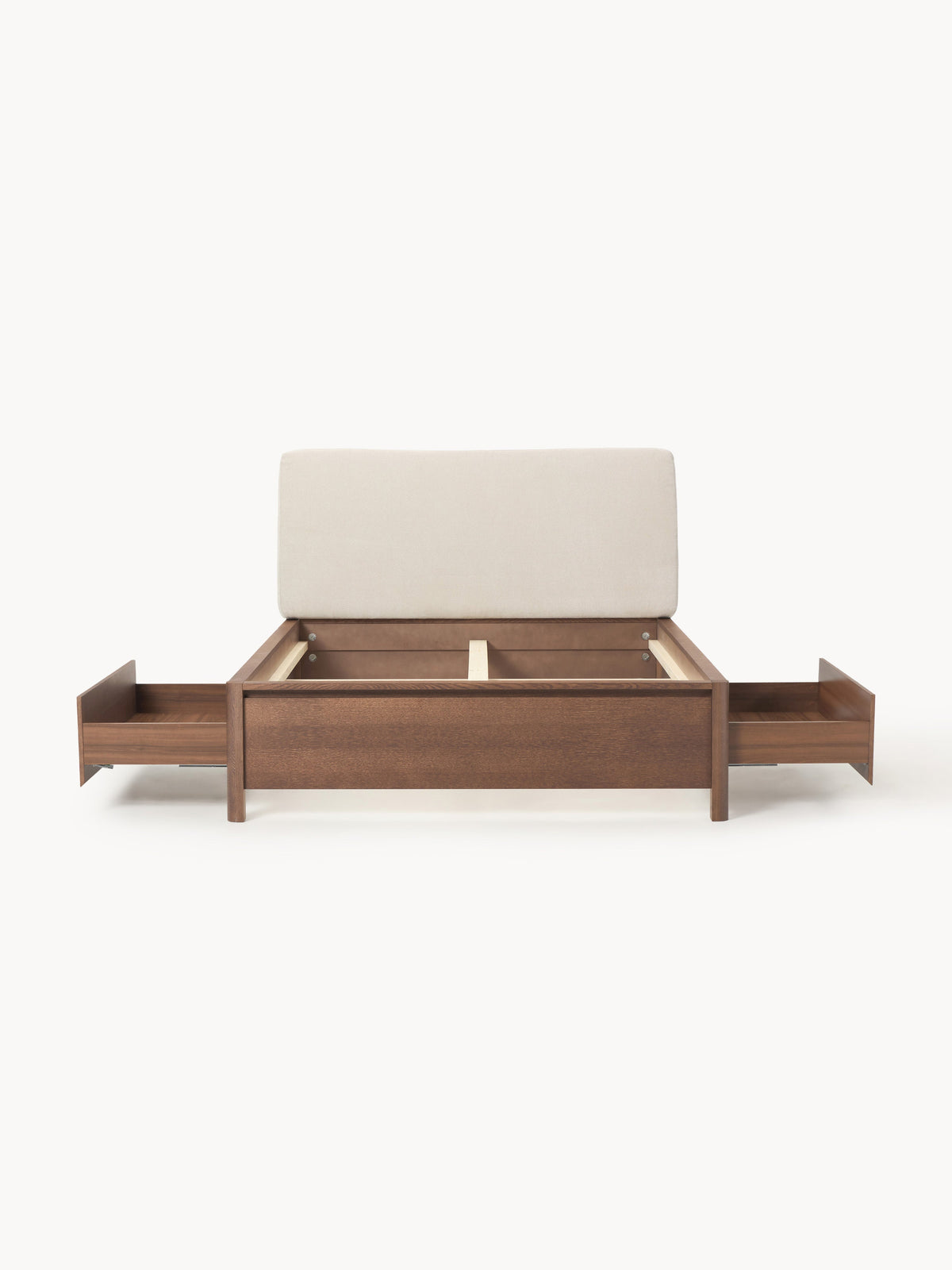 Draggery Santiago Bed, Wooden, with Upholstered Headboard and Drawers