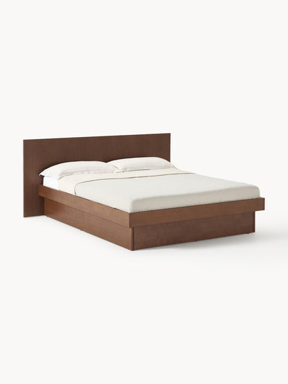 Draggery Sato Bed with Headboard and Drawers, Wooden