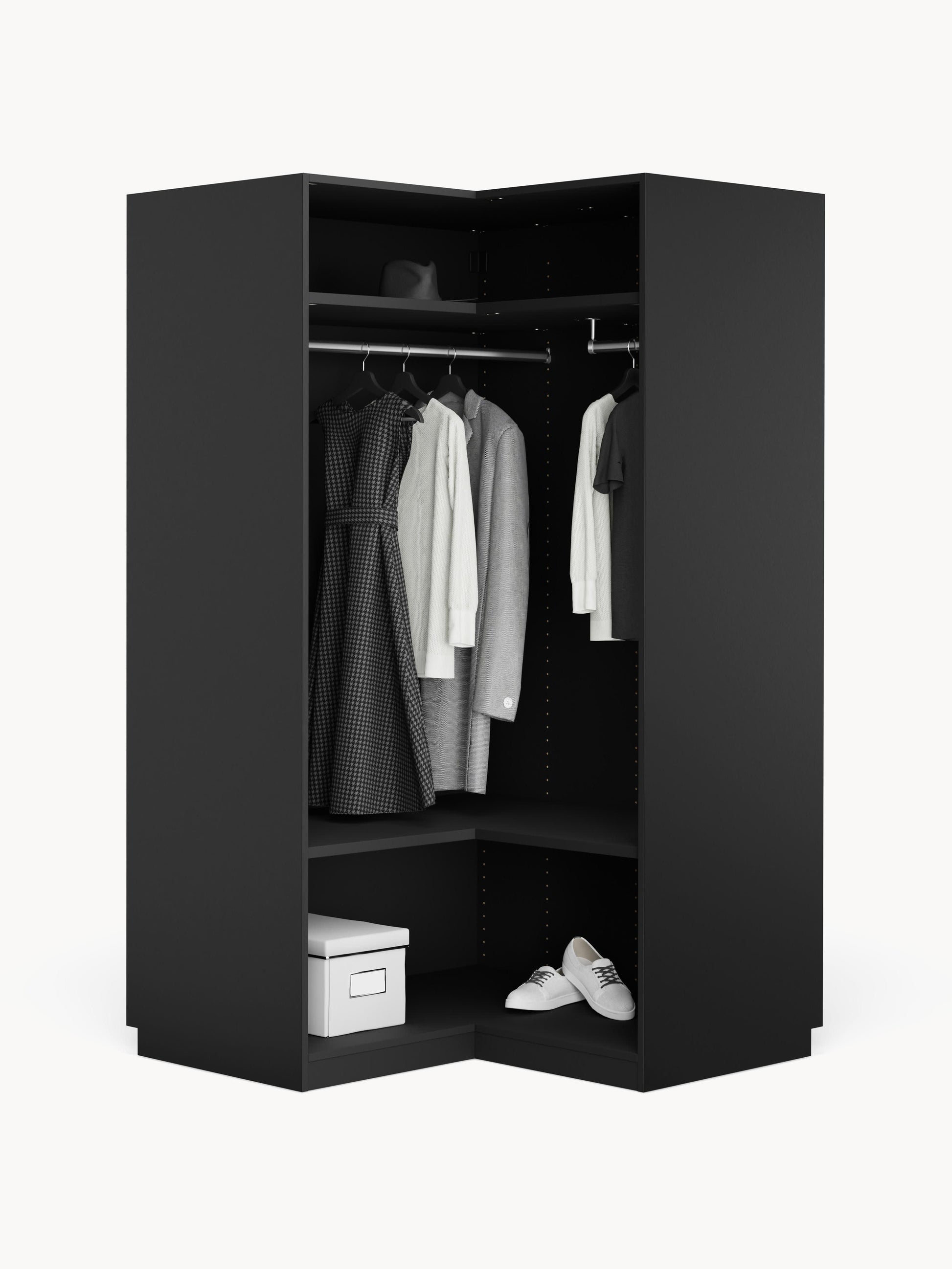 Draggery Simone Modular Wardrobe, Corner, 115 cm Wide