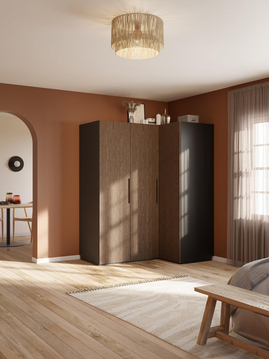 Draggery Simone Modular Wardrobe, Corner, 165 cm Wide, in Various Sizes