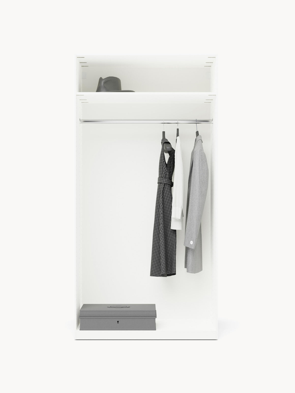 Draggery Simone Wardrobe with Hinged Doors, Modular, 100 cm Wide, in Various Sizes