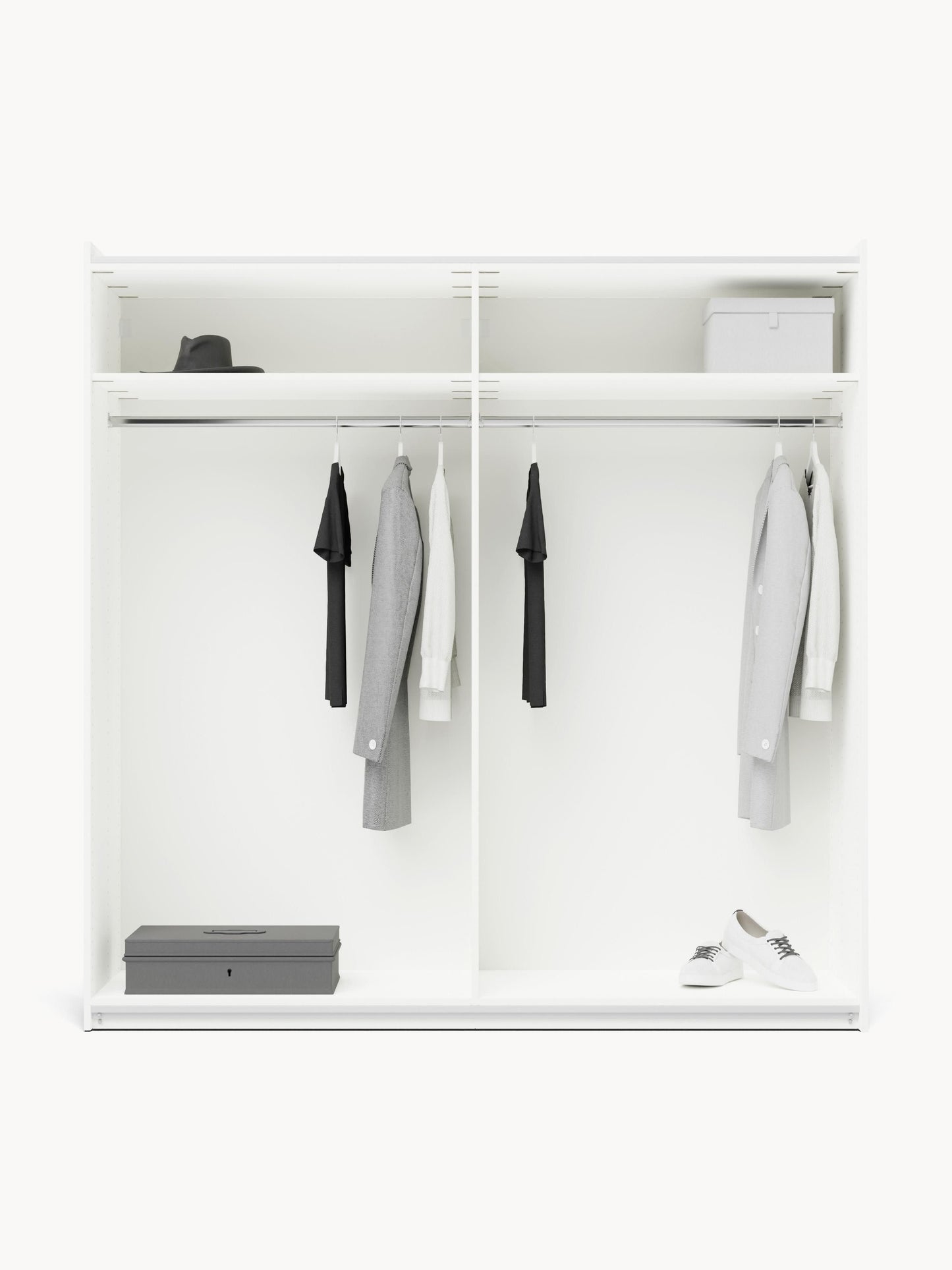 Draggery Simone Wardrobe with Sliding Doors, Modular, 200 cm Wide, in Various Sizes