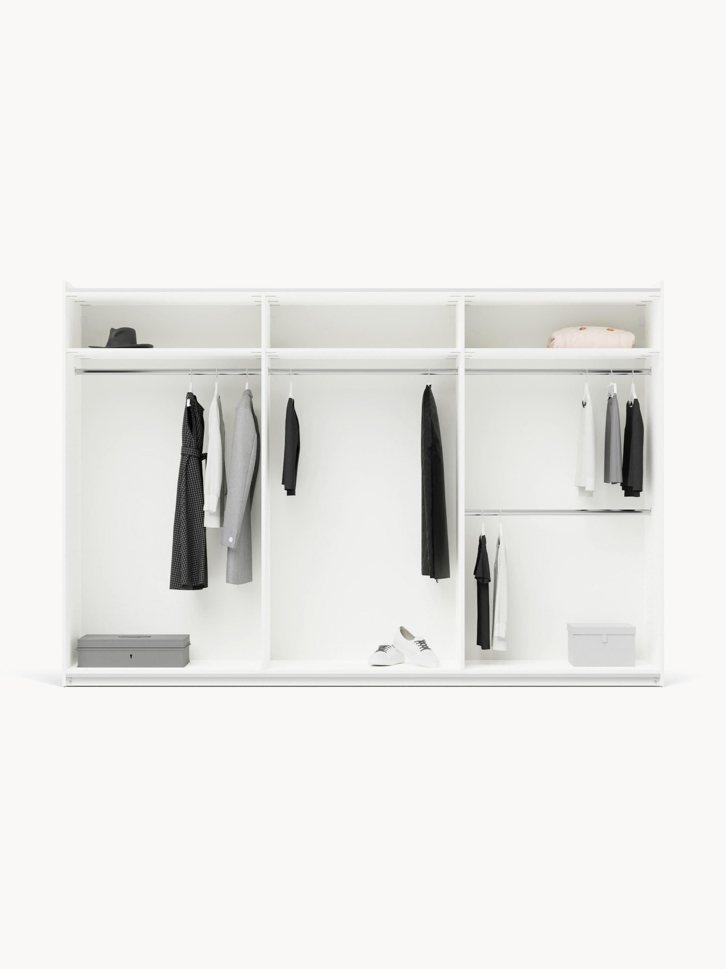 Draggery Simone Wardrobe with Sliding Doors, Modular, 300 cm Wide, in Various Sizes
