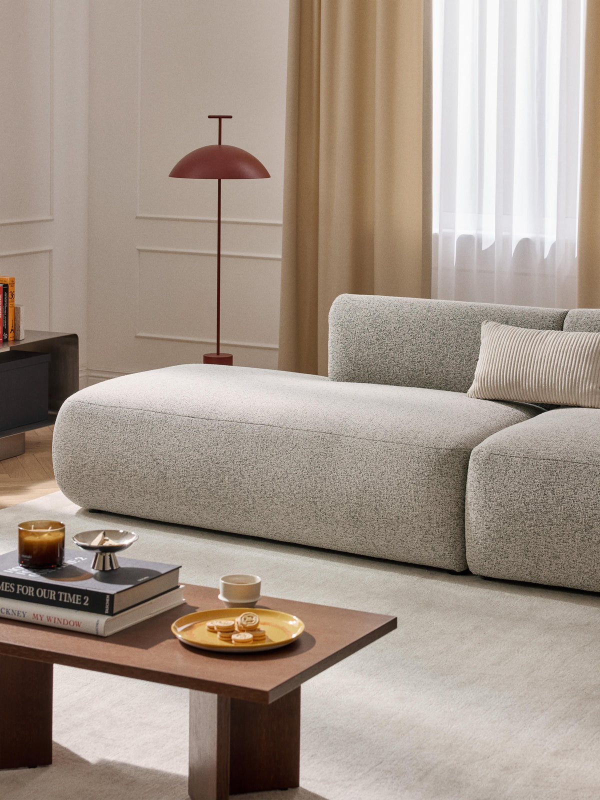 Draggery Sofia Chaise Module with Bouclé Cover