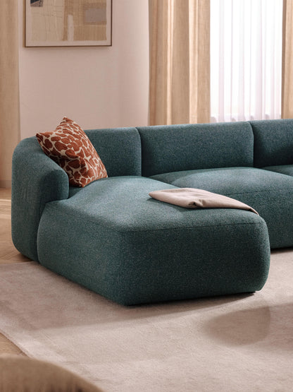 Draggery Sofia Corner Module with Chaise in Bouclé