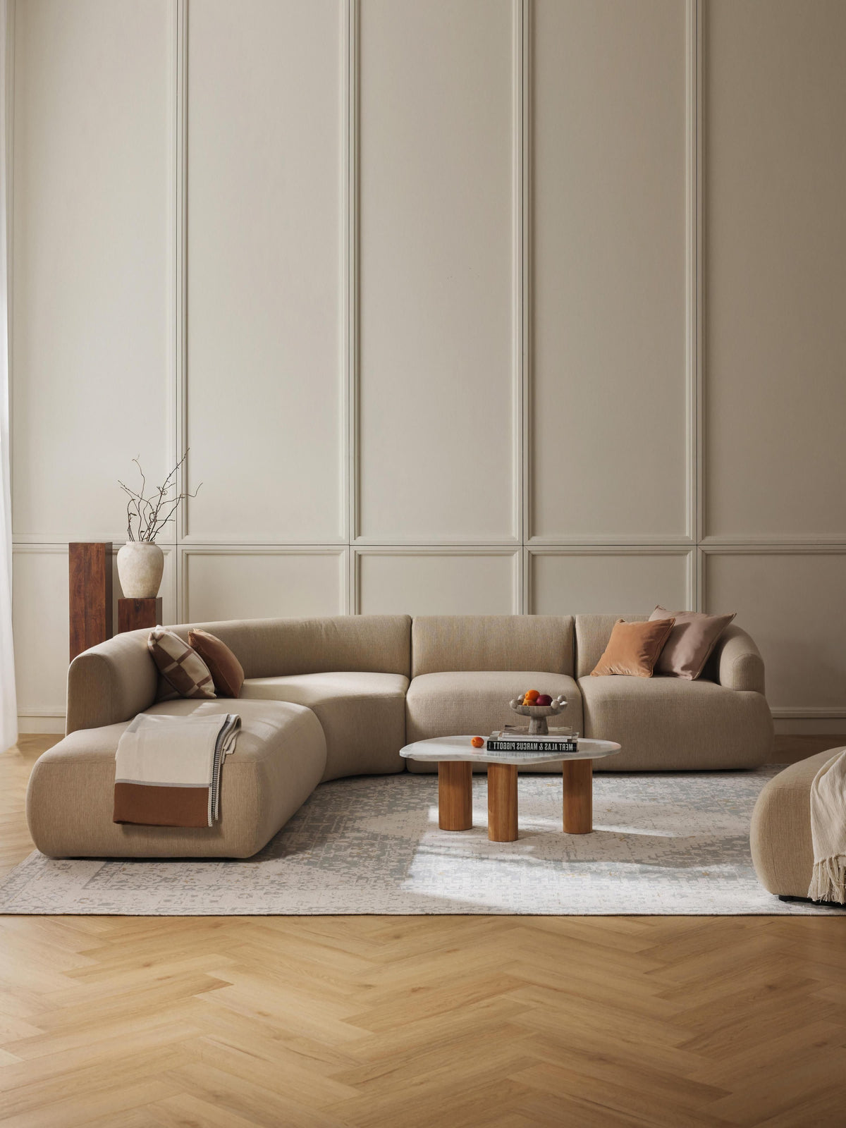 Draggery Sofia Modular Corner Sofa: 4-Seater