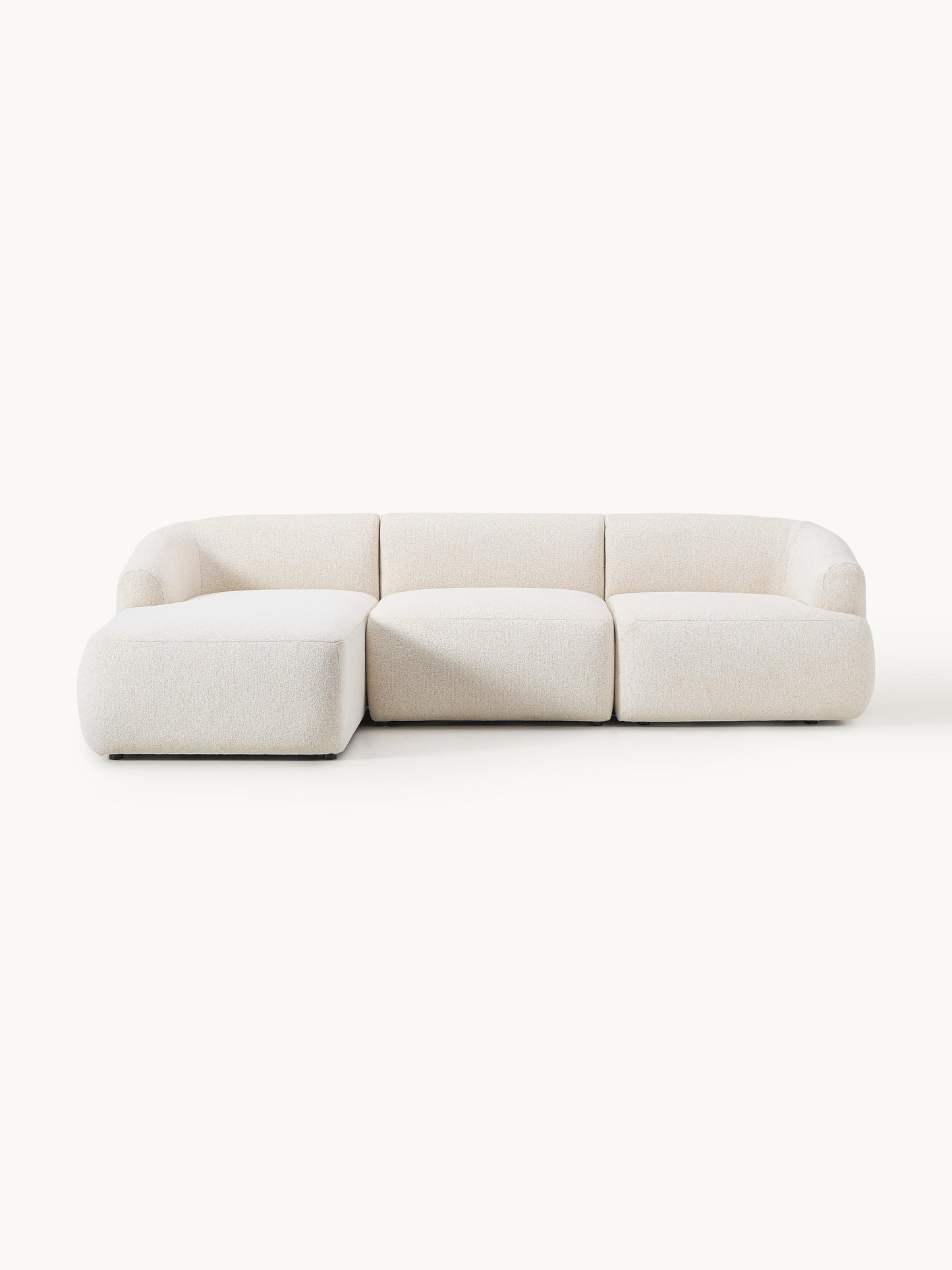 Draggery Sofia Modular Corner Sofa with Bouclé Cover, 3-Seater