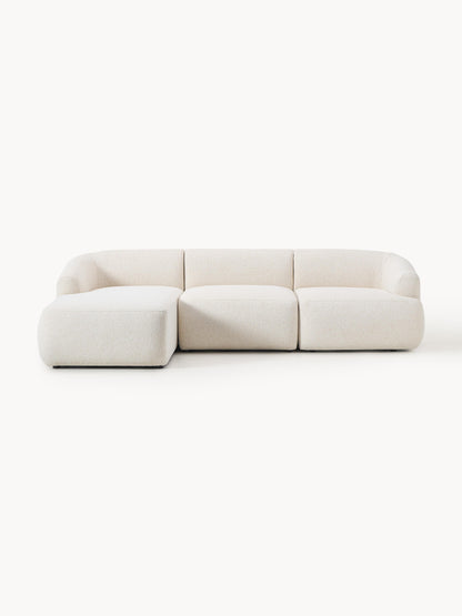 Draggery Sofia Modular Corner Sofa with Bouclé Cover, 3-Seater