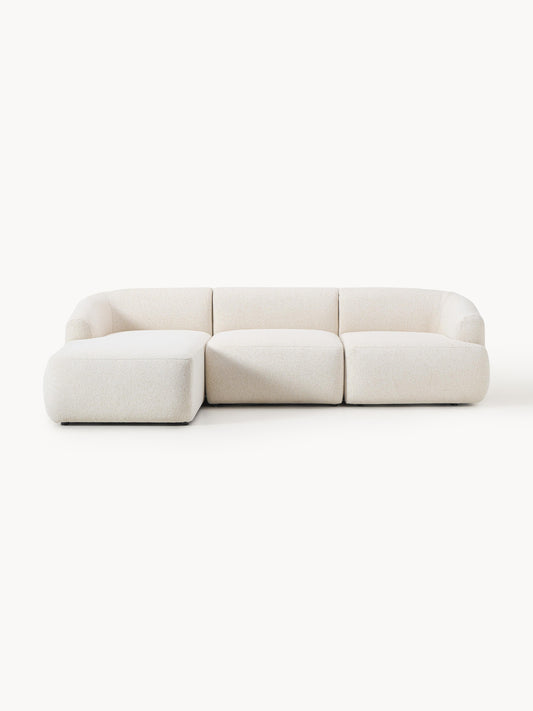 Draggery Sofia Modular Corner Sofa with Bouclé Cover, 3-Seater
