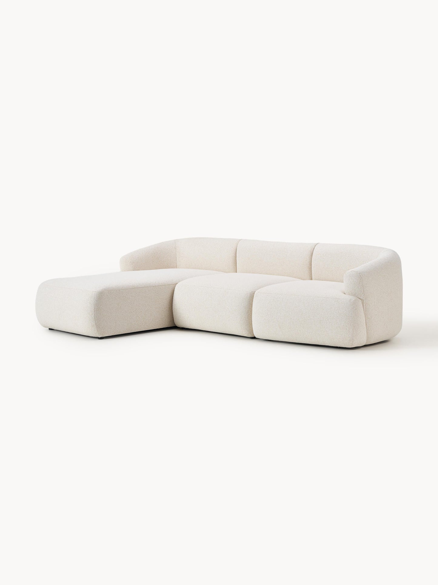Draggery Sofia Modular Corner Sofa with Bouclé Cover, 3-Seater