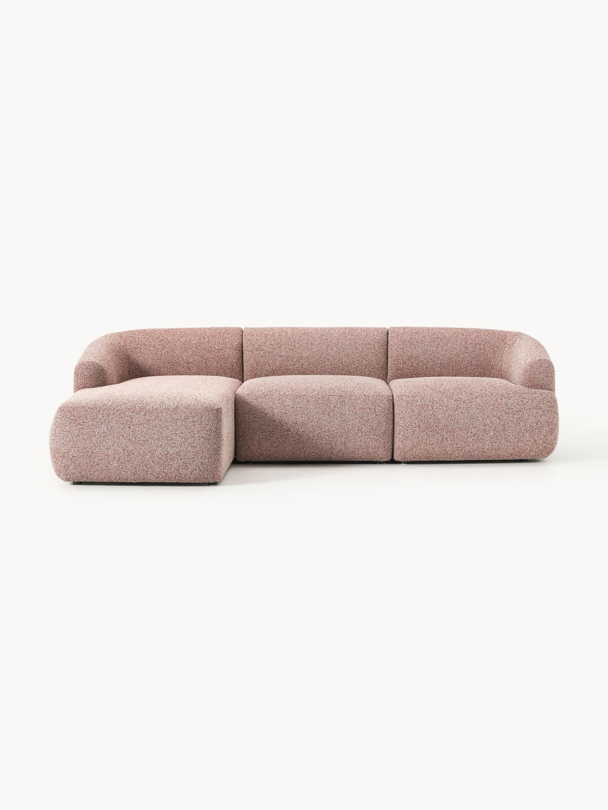 Draggery Sofia Modular Corner Sofa with Bouclé Cover, 3-Seater