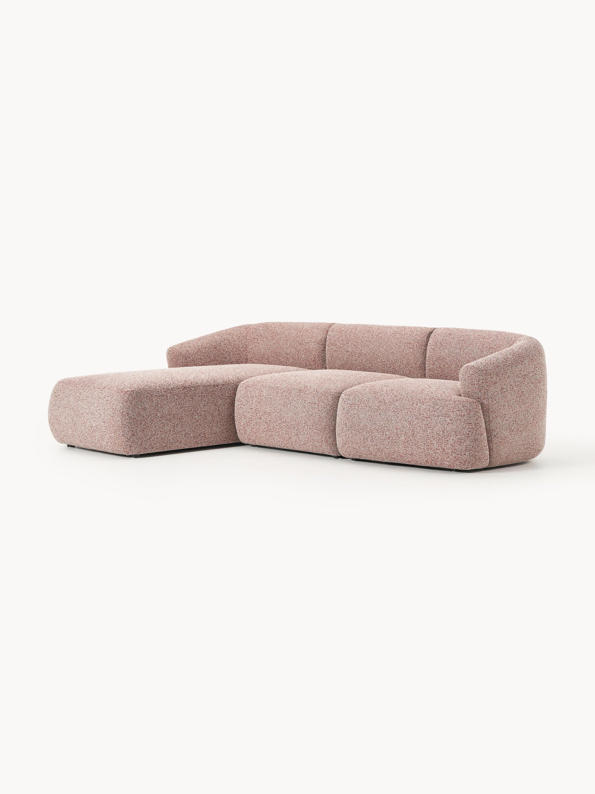 Draggery Sofia Modular Corner Sofa with Bouclé Cover, 3-Seater